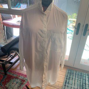 HM, Size 20, White Button-down tunic/mini shirt dress
